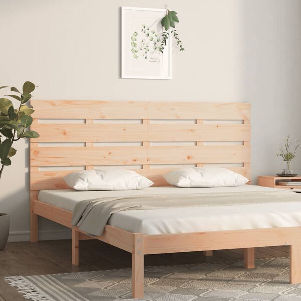 vidaXL Testiera per Letto 200x3x80 cm in Legno Massello di Pino