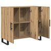 vidaXL Credenza Rovere artigianale 90 x 34 x 80 cm Legno multistrato