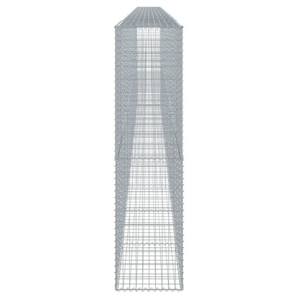 vidaXL Cesto Gabbione con Copertura 1000x50x200 cm Ferro Zincato