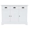 vidaXL Credenza con 3 Ante in MDF e Legno di Pino 105x35x77,5 cm