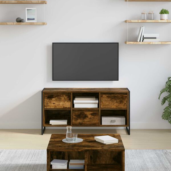 vidaXL Mobile TV Quercia Fumosa 100 x 36 x 49,5 cm Legno multistrato