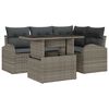 vidaXL Set Divano da Giardino 5 pz Grigio polyrattan