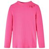 Maglietta da Bambina a Maniche Lunghe a Costine Fucsia 116