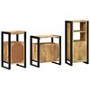 vidaXL Set di mobili per il bagno 3 pcs Legno Recuperato Massello