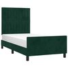 vidaXL Giroletto senza Materasso Verde Scuro 80x200 cm in Velluto