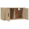 vidaXL Mobili Porta TV a Parete 2 pz Rovere Sonoma 80x34,5x40 cm