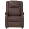 vidaXL Poltrona Alzapersona Massaggiante Marrone in Similpelle