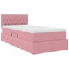 vidaXL Letto con contenitore e LED con led Rosa 90 x 200 cm Velluto