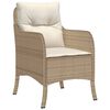 vidaXL Set da Pranzo da Giardino 5 pz con Cuscini Beige in Polyrattan