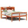 vidaXL Letto Libreria senza Materasso Marrone Cera 160x200 cm in Pino