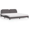 vidaXL Letto con Materasso Zadar Grigio 200x200 cm in Similpelle