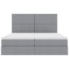 vidaXL Letto con testiera Grigio chiaro 200 x 200 cm Tessuto
