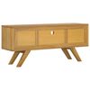 vidaXL Mobile Porta TV 110x30x50 cm in Legno Massello di Teak