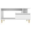 vidaXL Tavolino da Salotto Bianco 90x49x45 cm in Legno Multistrato