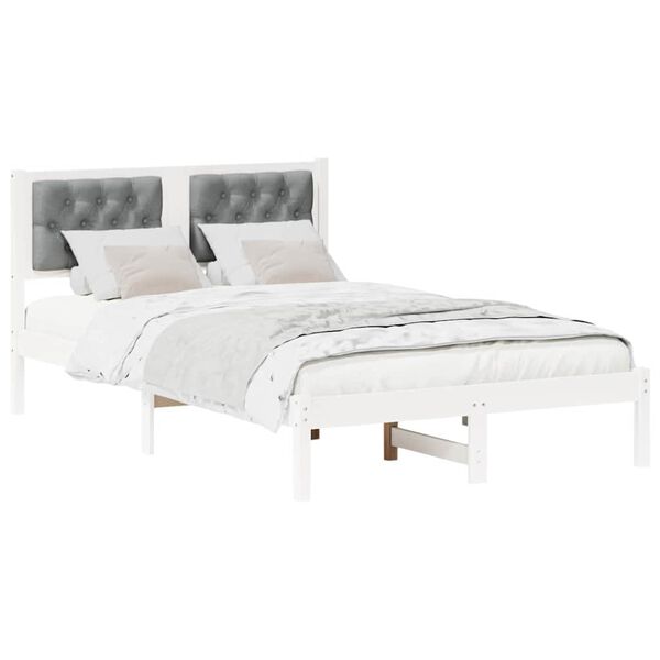 vidaXL Struttura del letto Grigio chiaro 120 x 200 cm Pino massello