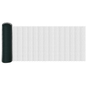 vidaXL Recinzione Esagonale Verde 0,8 x 10 m PVC