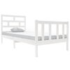 vidaXL Giroletto Bianco in Legno Massello di Pino 90x190 cm Single