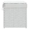 vidaXL Cesto Portabiancheria Coperchio Bianco 55,5x35x34 cm Polyrattan