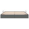 vidaXL Letto con Contenitore Grigio scuro 160 x 200 cm Tessuto