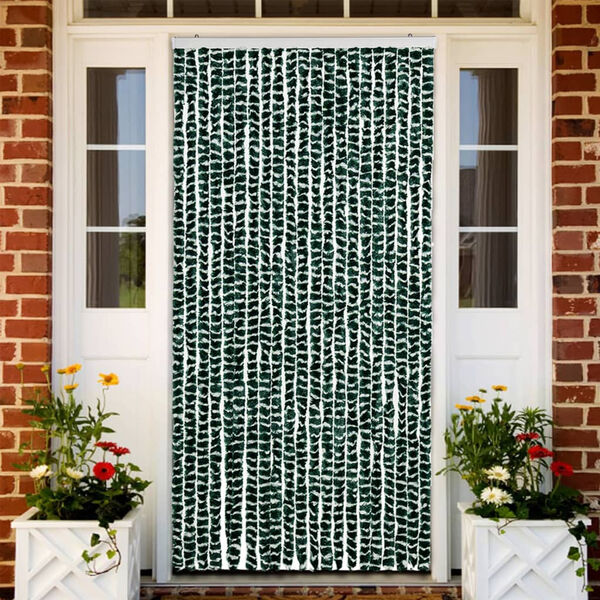 vidaXL Zanzariera Verde e Bianco 90x220 cm Ciniglia