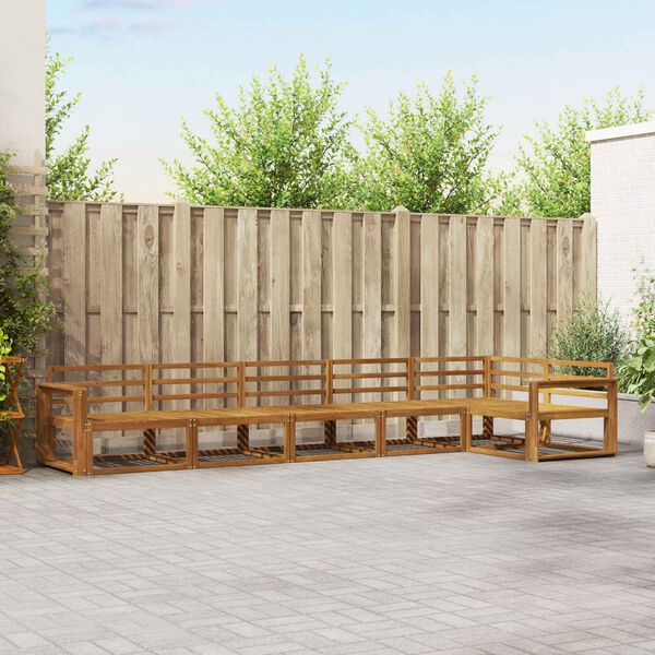 vidaXL Set di divani da esterno 6 pcs Naturale