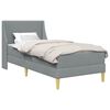 vidaXL Struttura letto con materasso Grigio Chiaro 90 x 190 cm Tessuto