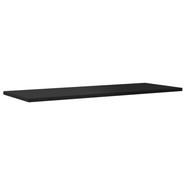 vidaXL Ripiani per Libreria 8pz Nero Lucido 80x30x1,5cm Multistrato