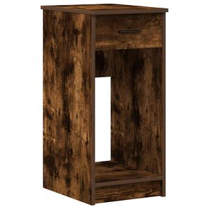 vidaXL Supporto per Computer a Torre con Cassetto Rovere 35x45x77 cm