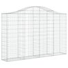 vidaXL Cesto Gabbione ad Arco 200x30x120/140 cm Ferro Zincato