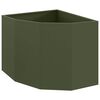 vidaXL Vaso d'angolo Oliver verde 60 x 60 x 50 cm Acciaio