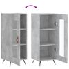vidaXL Credenza Grigio Cemento 34,5x34x90 cm in Legno Multistrato