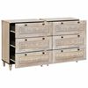 vidaXL Credenza 2 pcs Bianco 60 x 33 x 75 cm legno massello di mango