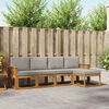 vidaXL Set di divani da esterno 5 pcs Grigio Naturale e Chiaro