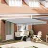 vidaXL Tenda da Sole Retrattile Manuale Antracite e Bianco 400x300 cm