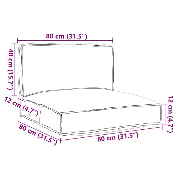 vidaXL Set di Cuscini per Pallet 2 pcs Antracite Tessuto Oxford