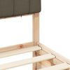 vidaXL Letto con Testiera Rivestita Talpa 75 x 190 cm Pino massello