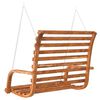vidaXL Panca a Dondolo in Legno Ricurvo Finitura Teak 126x63x92 cm
