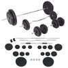 vidaXL Panca Reclinabile con Rack Bilanciere e Set Manubri 90 kg