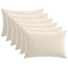vidaXL Cuscino con cuscino HEERLEN 6 pz Crema Tessuto Chenille