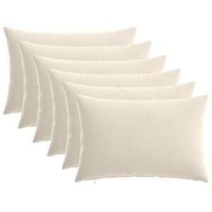 vidaXL Cuscino con cuscino HEERLEN 6 pz Crema Tessuto Chenille