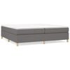 vidaXL Struttura Letto a Rete a Molle Grigio Scuro 200x200 cm Tessuto