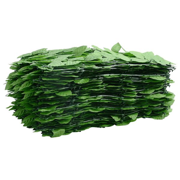 vidaXL Paravento da Balcone con Foglie Verdi 600x150 cm