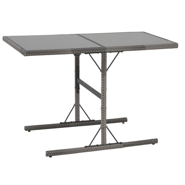 vidaXL Set da Pranzo per Esterni 7 pz con Cuscini in Polyrattan Grigio