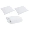 vidaXL Set di Piumoni con cuscino 3 pcs Bianco Piuma d'anatra