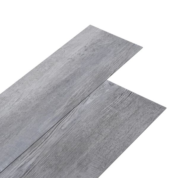vidaXL Listoni Pavimento in PVC 5,02 m&sup2; 2 mm Autoadesivi Legno Grigio