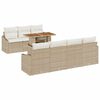 vidaXL Set Divano da Giardino 8 pz Beige Poly Rattan