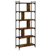 vidaXL Libreria Rovere Fumo 6 Ripiani 76x32x192 cm Legno Multistrato