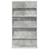 vidaXL Scaffale per riviste Grigio cemento 70 x 41 x 126 cm