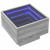 vidaXL Tavolino con LED Grigio Sonoma 40x40x30 cm in Legno Multistrato