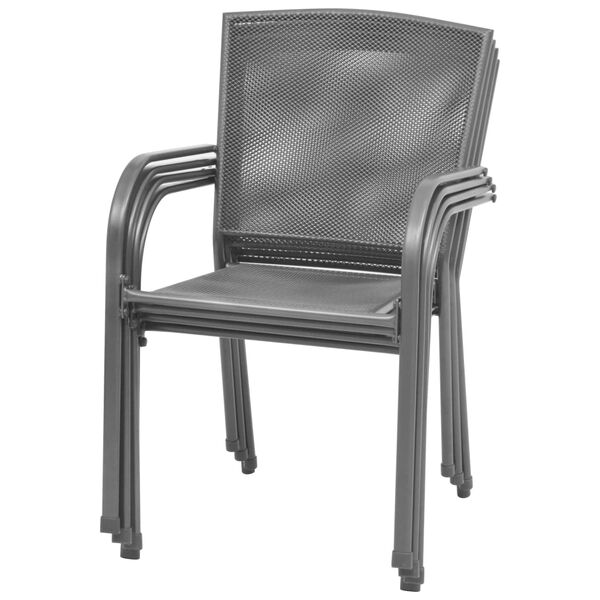 vidaXL Set da Pranzo da Giardino 5 pz in Acciaio Antracite